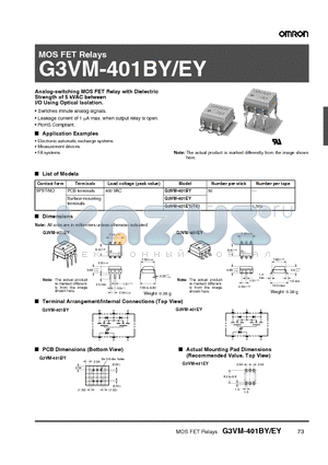 G3VM-401EYTR datasheet - MOS FET Relays