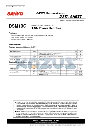 DSM10G datasheet - 1.0A Power Rectifier