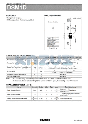 DSM1D1 datasheet - GENERAL-USE RECTIFIER DIODE