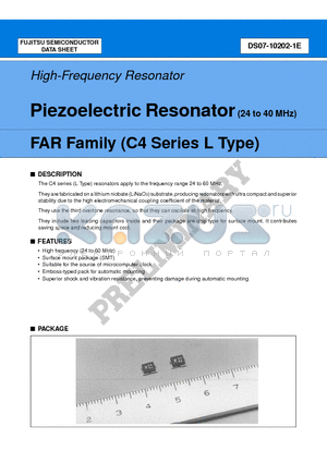 FAR-C4CL-24000-M02-R datasheet - Piezoelectric Resonator (24 to 40 MHz)