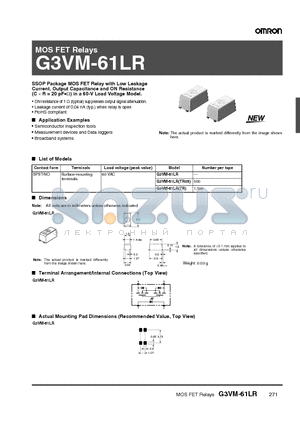 G3VM-61LR_1012 datasheet - MOS FET Relays