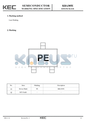 KRA305E datasheet - ESM PACKAGE