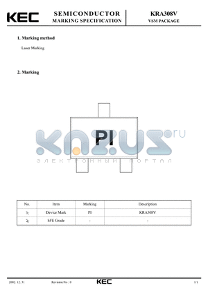 KRA308V datasheet - VSM PACKAGE