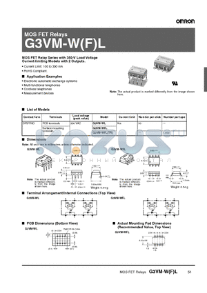 G3VM-WFL datasheet - MOS FET Relays