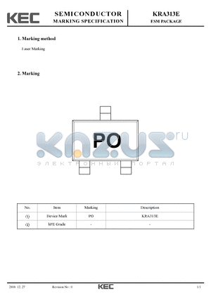 KRA313E datasheet - ESM PACKAGE