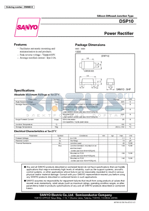 DSP10 datasheet - Power Rectifier
