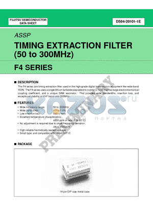 FAR-F4DA datasheet - TIMING EXTRACTION FILTER (50 to 300MHz)