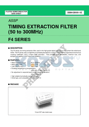 FAR-F4DA-115M52-G201 datasheet - TIMING EXTRACTION FILTER (50 to 300MHz)