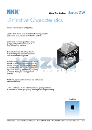 GW12LBH datasheet - Ultra-Thin Rockers