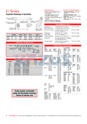GW10J5K00E datasheet - Capacitor Discharge & Symmetry
