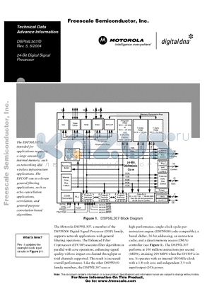 DSP56300AD datasheet - 24-Bit Digital Signal Processor