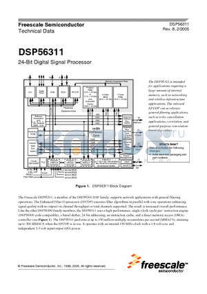 DSP56311VF150 datasheet - 24-Bit Digital Signal Processor