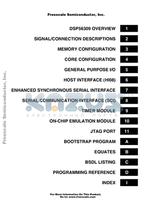 DSP56309UM datasheet - 24-Bit Digital Signal Processor