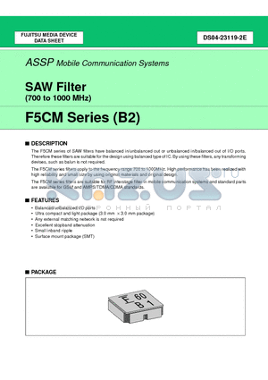 FAR-F5CM-836M50-B268 datasheet - SAW Filter (700 to 1000 MHz)