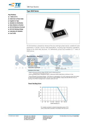 35201K0JT datasheet - SMD Power Resistors