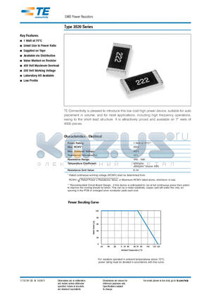 35201R0JT datasheet - SMD Power Resistors