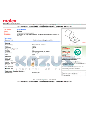 193180110 datasheet - VersaKrimp SL Ring Type Connectors