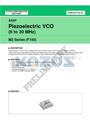 FAR-M2CC-18M432-F150 datasheet - Piezoelectric VCO (6 to 30 MHz)
