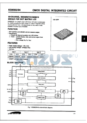 KS0103 datasheet - CMOS DIGITAL INTERGRATED CIRCUIT