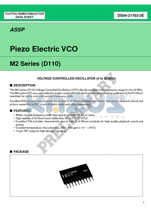 FAR-M2SC-12M288-D111 datasheet - Piezo Electric VCO