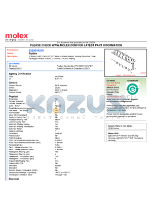 35301-0210 datasheet - 2.50mm (.098