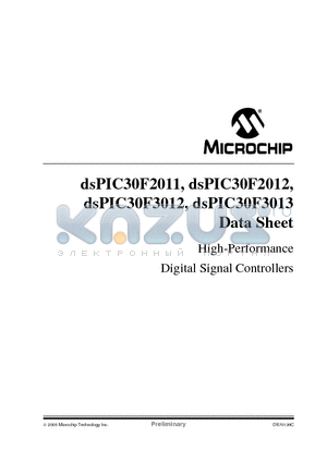 DSPIC30F2011 datasheet - High-Performance Digital Signal Controllers