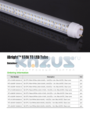 E68I datasheet - E68i T8 LED Tube