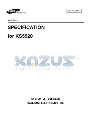 KS5520 datasheet - ON SCREEN DISPLAY PROCESSOR