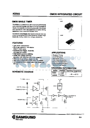 KS555 datasheet - CMOS INTEGRATED CIRCUIT