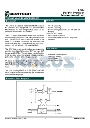 E737ATF datasheet - Per-Pin Precision Measurement Unit