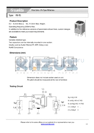 FB-7G datasheet - Filter Coils