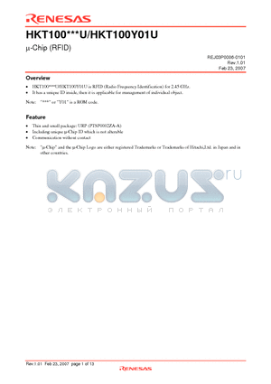 HKT100U datasheet - l-Chip (RFID)