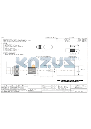 908-NM41300_11 datasheet - ASSEMBLY MMCX, PLUG STR RG-316 NON MAGNETIC