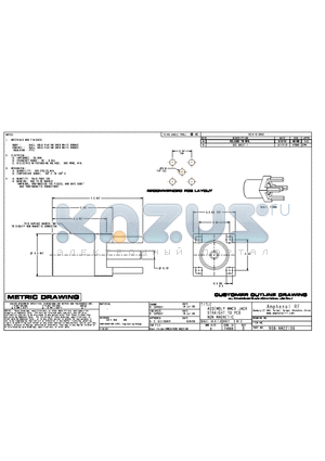 908-NM22106 datasheet - ASSEMBLY MMCX JACK STRAIGHT TO PCB NON MAGNETIC