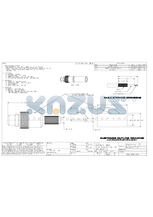 908-NM41200 datasheet - ASSEMBLY MMCX PLUG STRAIGHT RG-178 NON MAGNETIC