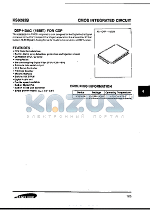 KS9282B datasheet - CMOS INTEGRATED CIRCUIT