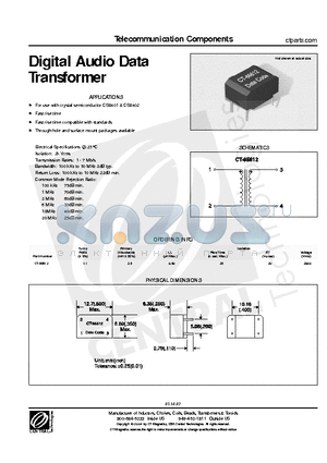 CT-65612 datasheet - Digital Audio Data Transformer