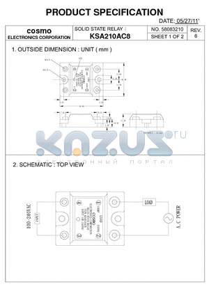 KSA210AC8_11 datasheet - PRODUCT SPECIFICATION