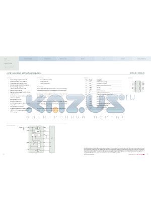 E910.18 datasheet - LIN transceiver with voltage regulator