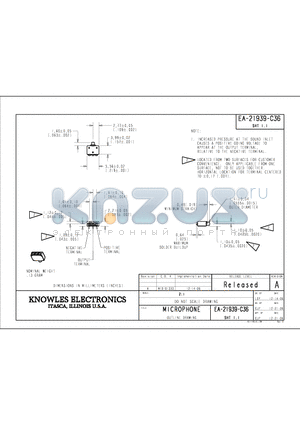 EA-21939-C36 datasheet - MICROPHONE