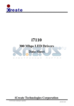 I7110-ES datasheet - 300 Mbps LED Drivers