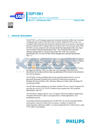 ISP1561BM datasheet - ISP1561BM