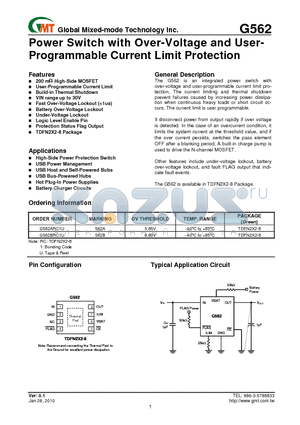 G562 datasheet - Power Switch with Over