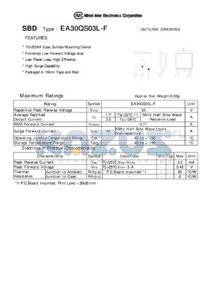 EA30QS03L-F datasheet - Schottky Barrier Diode