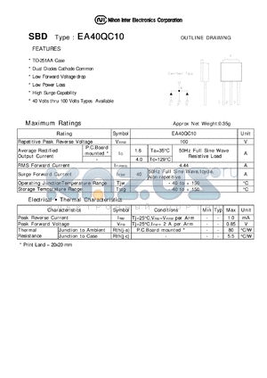 EA40QC10 datasheet - Schottky Barrier Diode