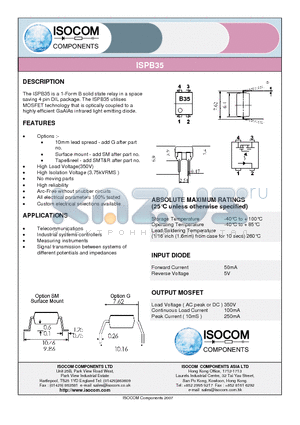 ISPB35 datasheet - Telecommunications