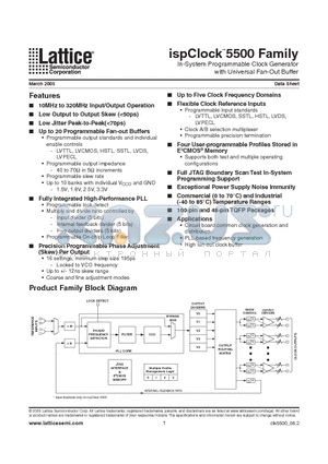 ISPCLOCK5510 datasheet - In-System Programmable Clock Generator with Universal Fan-Out Buffer