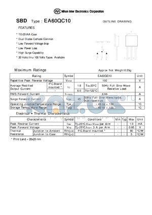 EA60QC10 datasheet - Schottky Barrier Diode