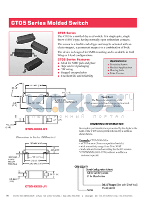 CT05-1550-G1 datasheet - Molded Switch