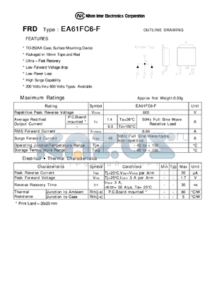EA61FC6-F datasheet - Low Forward Voltage drop Diode
